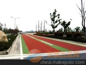 青海彩色陶粒防滑路面西宁安彩色路面